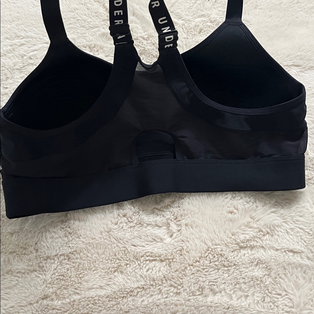 Under Armour Women's Midnight Black Sports Bra - Picture 7 of 7
